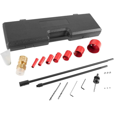Bonbo DM3MECH Mechanical Hot Tapping Machine Complete Kit For NPT With Hole Saws Or Arbor, includes various hole saws, rods, and fittings.