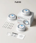 Wireless Smoke and CO Detector System XP0H-WN 3-Pack With Interconnected Alarms, No WiFi Needed, Remote Control, Easy Install, All Alarms Sound Together For Quick Evacuation, Home Safety Kit, three detectors and mounting hardware