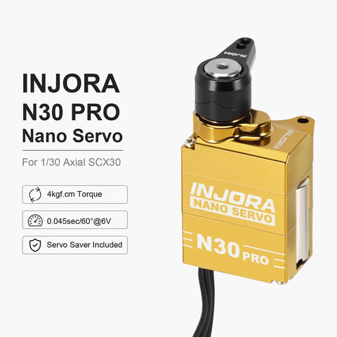 Beefed Up High Torque Brass N30 PRO Nano Servo With Saver For 1/30 Axial SCX30 RC Crawlers, Faster Response And Stronger Torque