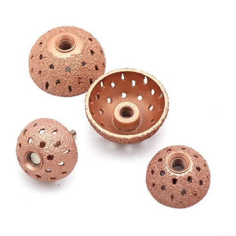Heavy Duty Tire Buffing Wheel With Carbide Grinding Head For Coarse Polishing And Repair Jobs On Tough Rubber Tires, showing four metal heads.