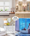 Usage scenarios for Sleek Matte Black Cabinet Pulls 30 Pack, 3 Inch Hole Centers, bar style handles in various home settings.