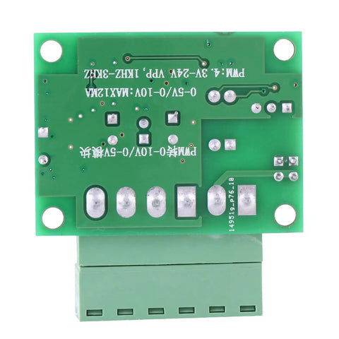 Back view of 0-10V Digital to Analog Converter Module for Industrial Control Panels, showing PCB and connectors.