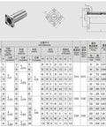 2 Pack LMK12LUU 12mm Linear Ball Bearing With Square Flange For Guide Rails And Round Shafts Heavy Duty Precision CNC Motion Guide Built To Last With GCr15 Steel Housing And Chrome Steel Balls, bearing dimension chart