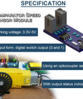 Speed Sensor Module LM393 Comparator Slot Type IR Optocoupler for motor speed detection, 3V to 5V, Arduino compatible, ten pack
