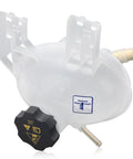 Front Engine Coolant Reservoir Radiator Expansion Tank With Cap Fits Jeep Compass Renegade And Fiat 500X close-up view with black cap