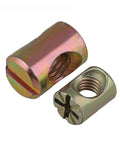 Rugged Barrel Nuts And Cross Dowel Bolts Set For Furniture Makeovers Zinc Plated And Rust Resistant M6 slotted nut connector