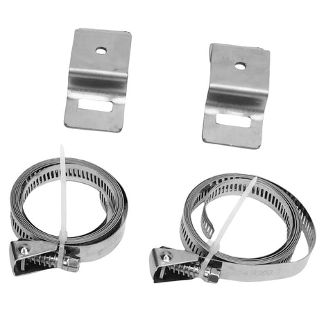 Heavy Duty Sign Mounting Brackets For Large Poles, Adjustable Street Sign Hardware With Rugged Pole Clamps, Round Bracket Kit For Signs
