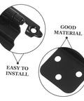 Close-up of No Fuss Soft Closing Cabinet Hinge With Built In Spring Self Closing Door Closer For Kitchen And Electrical Cabinets Three Eighths Inch 1.4mm Thick Black Easy Glide Replacement For Residential Furniture showing installation and material