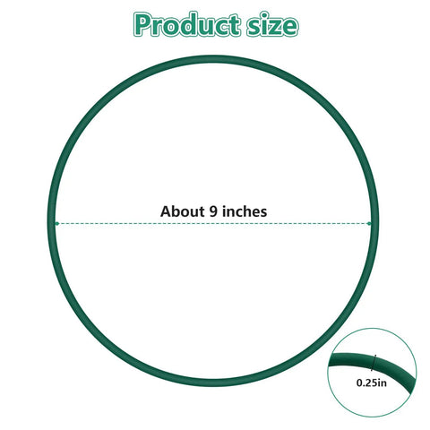 Size diagram of Compact Dryer Blower Fan Belt Replacement For PAN725SF 1.50 Cu Ft Mini Portable Dryer, 9 inches diameter.