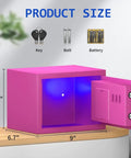 Pink Safe Box With Sensor Light And Electronic Digital Keypad Durable Steel Construction Hidden Small Safe For Office Home Hotel Use Great For Home Office Or Hotel Lobbies Discreet Design And Compact Yet Roomy Interior