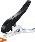 Pro Grade Heavy Duty Single Hole Puncher For Paper Cardboard And PVC Portable Handheld Three Eighths Inch Hole Punch Tool in use