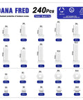 Diagram of M4 M5 M6 M8 M10 White Nylon Hex Bolt Nut Washer Kit With 216 Pieces For DIY Electronics Makers
