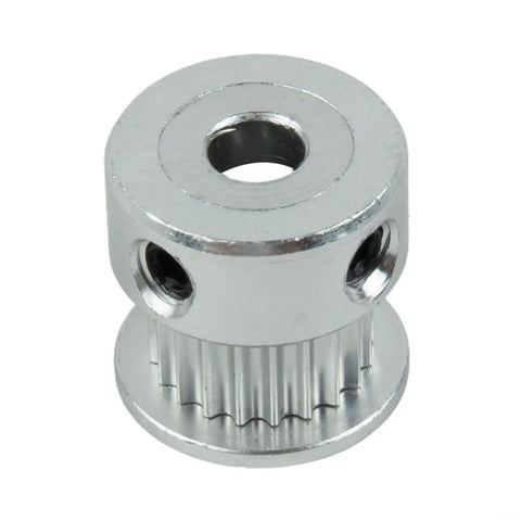 Smooth Aluminum Timing Pulley Kit With 20T And 36T Gears For Mills And CNC Builds. Includes Synced Belts, Hex Wrench Keys And High Grade 5MM Bore Housings For Zero Slip Drive Operations That Run Super Cool. 5mm bore aluminum pulley