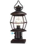 Dusk To Dawn Outdoor Post Light With Pier Mount Base 16.8 Inch Waterproof Hardwired 120V Oil Rubbed Bronze Post Lighting for Driveway
