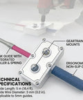 The ULTIMATE Professional Electrician Wire Pulling Assistant Tool with pink guide and ergonomic grip for easy cable threading.