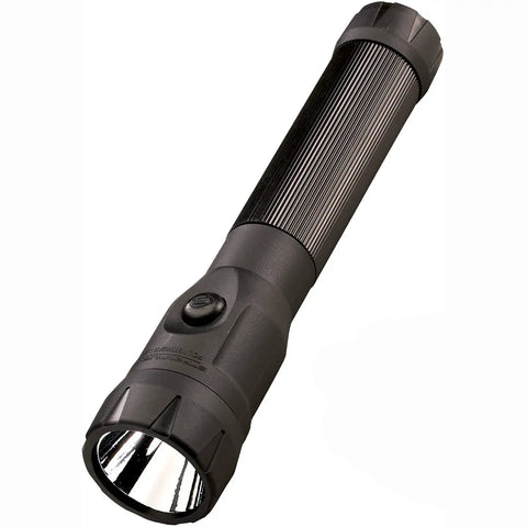 PolyStinger LED Rechargeable Flashlight 485 Lumens 335 Meter Beam 28,000 Candela Non Conductive Nylon Polymer Body Rubber Grip
