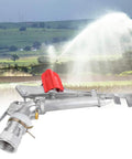 All Season Farm Irrigation Sprinkler With Adjustable Impact Spray Gun And Nozzle Set For Big Backyards featuring zinc construction and spray head.