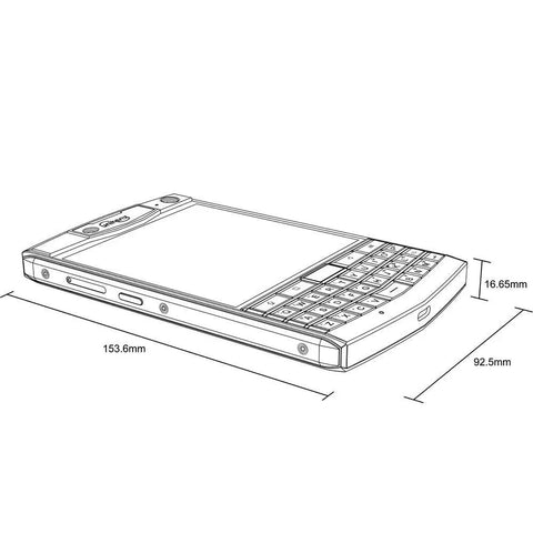 Tough As Nails Rugged QWERTY Smartphone Powered By Rock Solid Android 10 Platform, side view with dimensions and QWERTY keyboard.