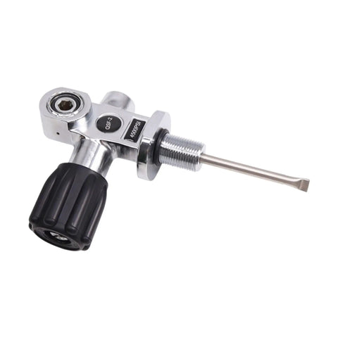 4500 Psi 300 Bar Scuba Diving Cylinder Valve DIN Yoke M18x1.5 Thread Copper Tank Valve For High Pressure Dive Gear, side view