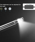 Rigid Rifle Borescope With LED Lights And Right Angle Mirror For Gun Cleaning Camera 26 Inch Rod Fits 20 Caliber And Larger Firearms Works With Android Windows PCs Inspect Barrel For Cleanliness Throat Erosion Rifling Wear, LED head lit