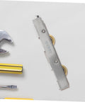 Slick Silent Pulley Roller Wheel for Sliding Glass Doors and Patio Doors Replacement Kit shown with tools