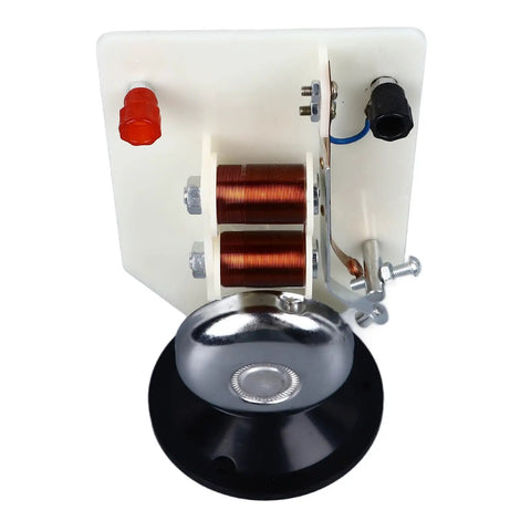 Top Shelf Electric Vertical Acoustics Demonstration Kit For Classroom Physics Labs And Science Teaching Aid To Visualize Air Sound Waves, showing copper coils and a bell.