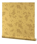 Straight Up Pink Vintage Floral Gold Metallic Wallpaper That Brings Major Style Points To Any Spot With Quick Paste Routine And Sustainable American Made Specs Type I Fire Safe Wallcovering Solid Finish, displaying floral pattern.