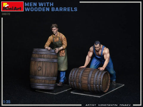 1 To 35 Scale Military Figures Kit Men With Wooden Barrels Dope Diorama Set For Collectors 14 Plus Not A Toy Realistic Detailing
