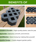Concrete Paver Mold For Grass Pavers And Garden Walkways ABS 4mm Pathmaker Form on wooden table