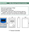 SJ180A Mini Manual Tension Controller with display, rotary knob, and compact design for industrial machines and conveyors.
