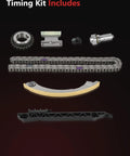 Timing Chain Kit With Sprocket For Chevy And GM Cars 2.0L 2.2L 2.4L L4 Engines, includes chain, sprocket, guides, seals, tensioner