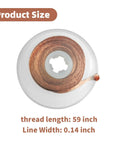 Top view of Desoldering Braid Wire, 3.5mm wide, 59-Inch Copper Solder Braid For Fast Clean Solder Removal, coiled on spool.