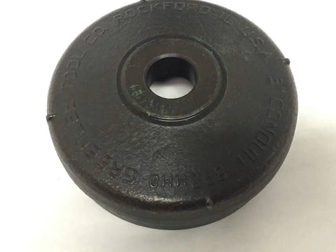 3 Inch Conduit Knockout Die Replacement for Standard Round Punch Kit 2-1/2 To 4 Inch, black metal die, top view