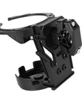 Black Clamp On Handlebar Cup Holder With Lower Tray Drainage Openings And Foldable Storage Friendly Design For Daily Rides On Bikes And E Bikes