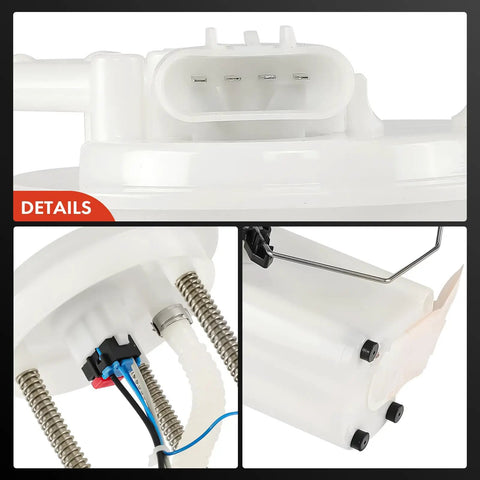 Close-up view of Heavy Duty Electric Fuel Pump Module Assembly For Buick Riviera And Oldsmobile Aurora with connectors and hoses.