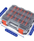 All In One Must Have 1575 Piece Stainless Steel Nuts And Bolts Kit With SAE Size Variety, Includes Phillips Pan Head And Flat Head Screws, Assorted Nuts Bolts And Washers, Rustproof 304 Grade, Orange Double Sided Organizer Box.