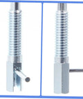 Heavy Duty Stainless Steel Spring Plunger Pin Set featuring self locking telescopic action and rock solid indexing plunger latch, close-up view.