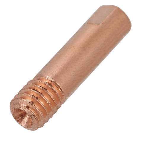 Close-up of red copper tip from 20 Pack MIG Welding Tips For 0.030 To 0.040 Inch Torches 0.8 To 1.0mm 15AK Compatible Consumables