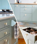 Six Pack Brass Four Leaf Clover Cabinet Knobs Set Gold Finish White Zinc Alloy Single Hole Mount For Cabinets Drawers Dressers Furniture Kitchen Wardrobe Bathroom Decorative Door Pulls on mint cabinets