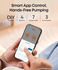 Heated Wearable Breast Pump With App Control For Hands Free Pumping Thirty Percent More Output HeatFlow Technology Delivers Spa Like Warmth And Clog Prevention For Busy Moms On The Go, phone app screen