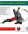 8800W Rugged High Frequency Circular Saw for Shredding Reinforced Concrete Walls and Road Slabs with pro-level precision, cutting depth 30cm.
