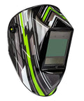 Pro Series Amped ADF Welding Helmet With Lightweight Fireproof Shell Multi Directional 5 Point Headgear in graphic design