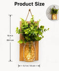 Rustic Mason Jar Wall Sconces Featuring Led Fairy Lights And Faux Ivy Vine Serve Up Serious Farmhouse Charm And Super Cool Evening Vibes For Your Spot Killer Decor Two Pack size 10.4 in by 5.1 in