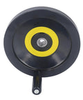 Smooth Precision Handwheel With Corrugated Grip for Lathe and Milling Machines, 200mm Round Revolving Handle, top view