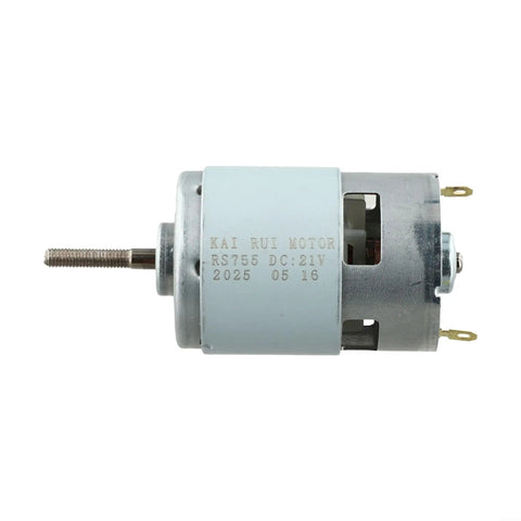 High Torque 21V DC Motor 120W For Power Tools Hand Drills And Lawn Mowers With Ball Bearings shown from the side.