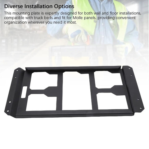 All In One Packout Mounting Plate For Aluminum And Steel Tool Boxes, Wall Or Floor Install, displayed on white background