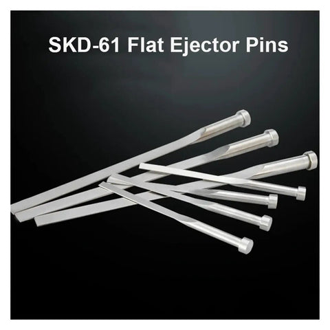 SKD61 Mold Ejector Pins Set Flat Ejector Blades For Plastic Molds 10 Pack Durable Ejection Tools In 0.8mm To 1.5mm Sizes