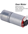 High Torque DC Gear Motor With Speed Encoder For Precise Control, Built To Last Stainless Steel Micro Reduction Geared Motor, Brush DC Motor, 12V, 150 RPM, Copper Winding, Reversible Rotation, Durable, Smooth Performance shown with stainless steel body and copper components.