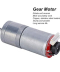 Stainless Steel DC Gear Motor With Speed Encoder High Torque Micro Reducer 12V 500RPM Brush Motor Precision Encoder Feedback DIY Robotics Automation CNC Projects, close-up view