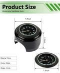 Motorcycle Handlebar Clock Waterproof Anti Vibration Ride Ready Timepiece With Wrench Retro Dial Alloy Case Digital Time Display